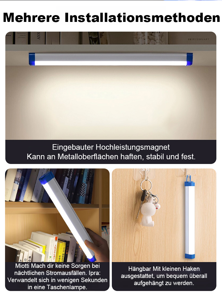 Magnetische USB-Ladeleuchte mit LED