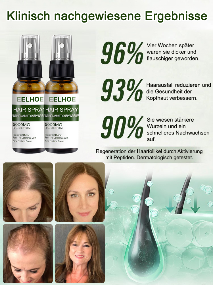 【Haarwuchs in 3 Tagen】Stärkendes und verdichtendes Anti-Haarausfall Spray