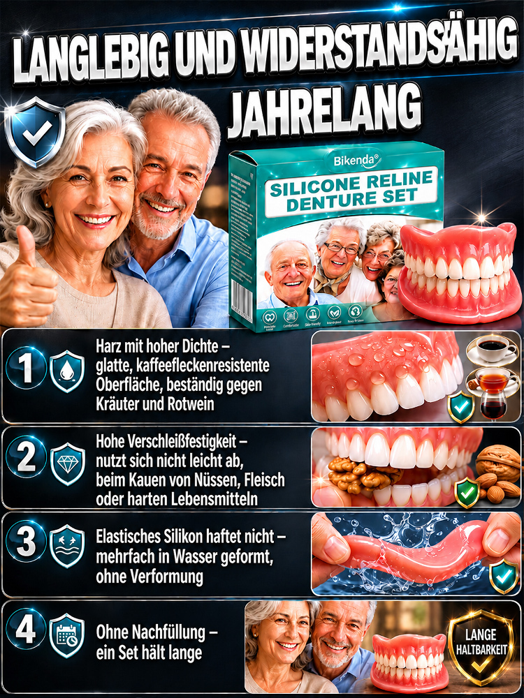 ✨ Kein Termin nötig – gestalten Sie Ihr perfektes Lächeln ganz einfach zu Hause. 🦷 Medizinisch unbedenkliches Silikon; schmerzfreies Anbringen in nur 10 Sekunden. ⏱️