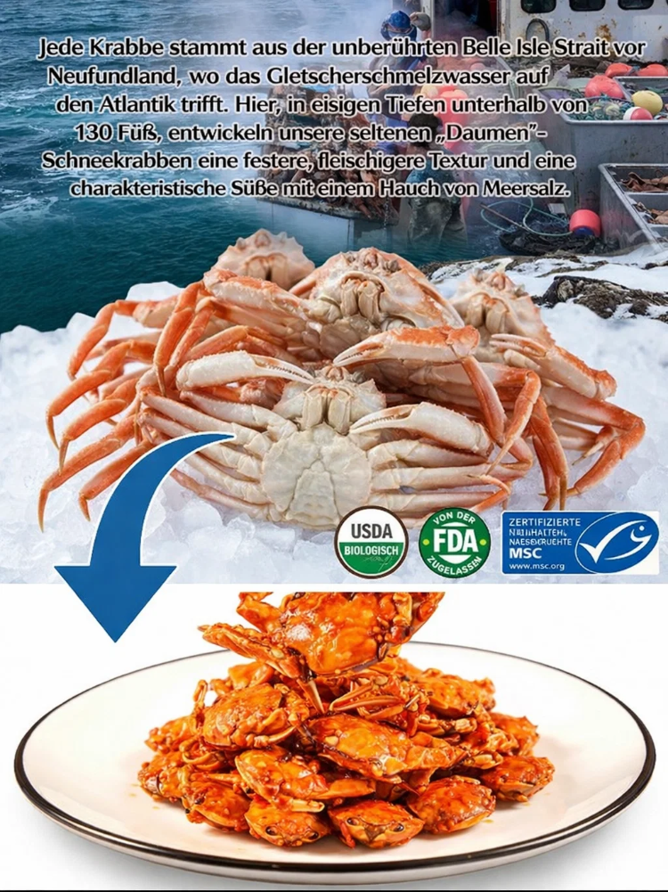 Ausgewählte, knusprige kleine Meereskrabben-🦀