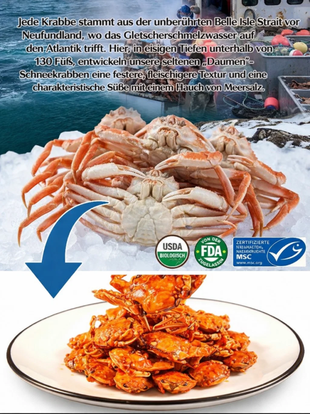 Ausgewählte, knusprige kleine Meereskrabben-🦀