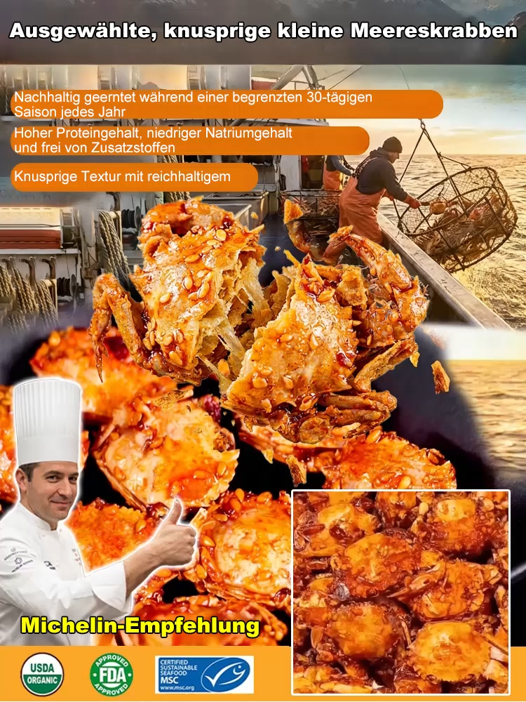 Ausgewählte, knusprige kleine Meereskrabben-🦀