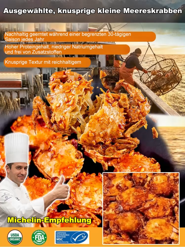 Ausgewählte, knusprige kleine Meereskrabben-🦀