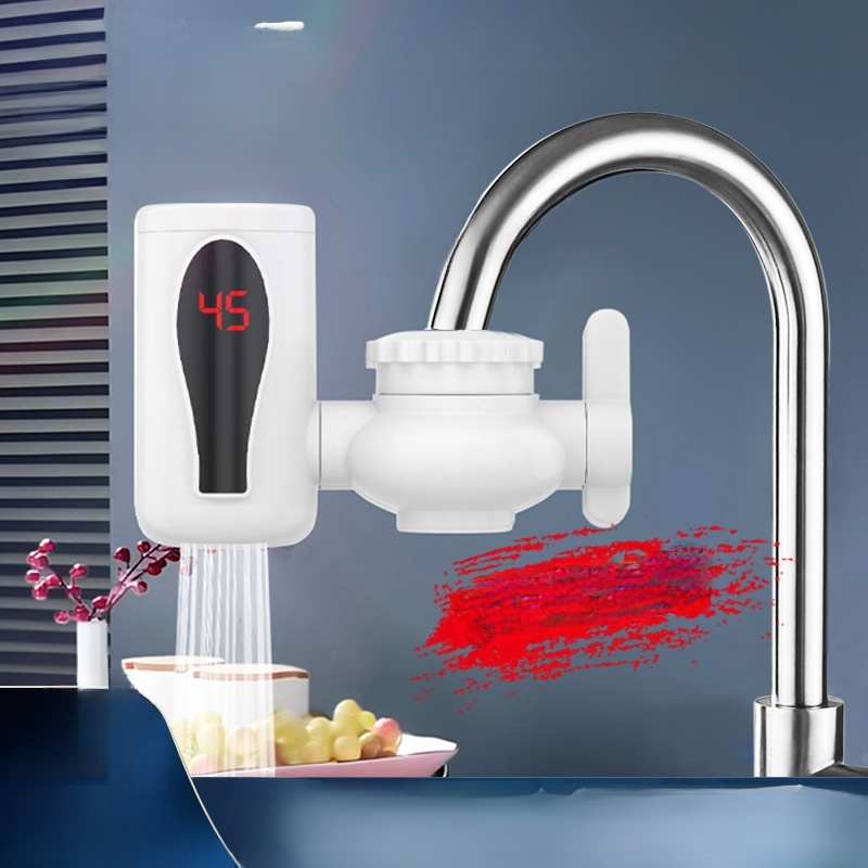 Dreisekunden-Sofortheizung intelligenter Wasserhahn mit digitaler Anzeige.