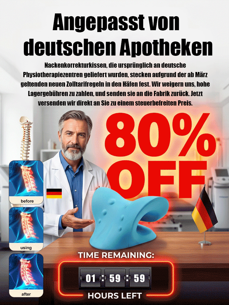 【Schlafen für eine gesunde Halswirbelsäule】C-förmiges Halswirbelsäulen-Massage-Korrekturkissen