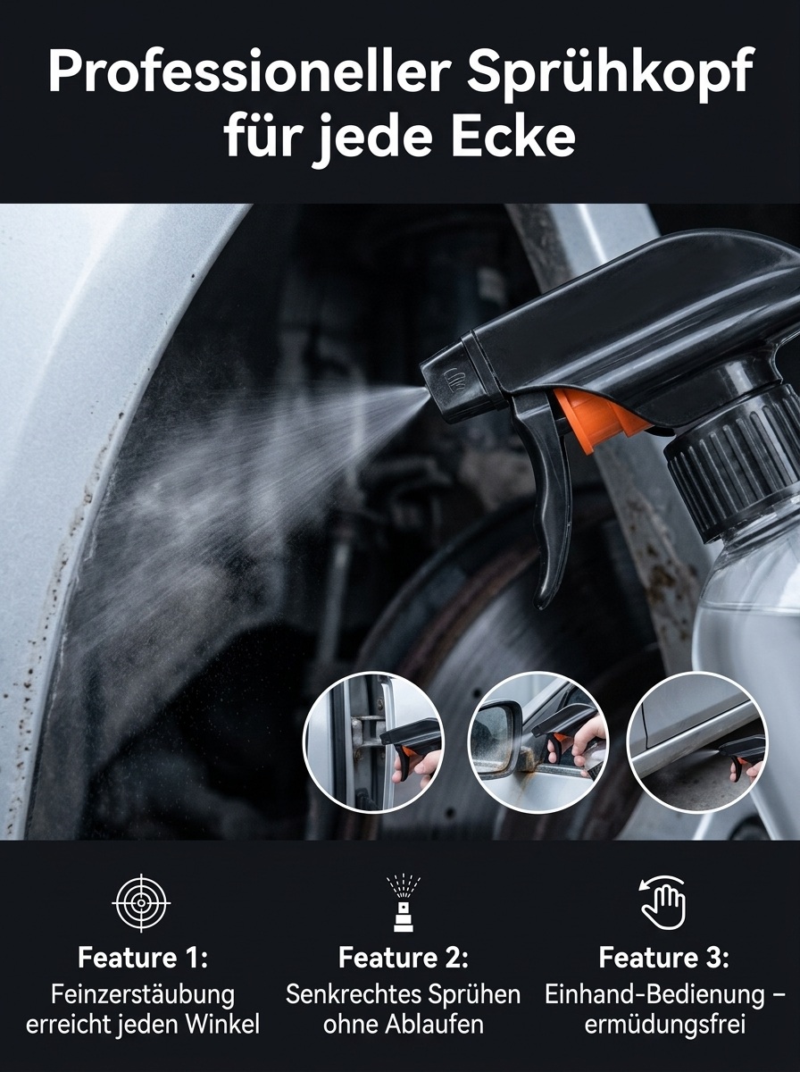 【Säurefrei, lackschonend】60-Sekunden-Rostentfernungs- und Reinigungsspray