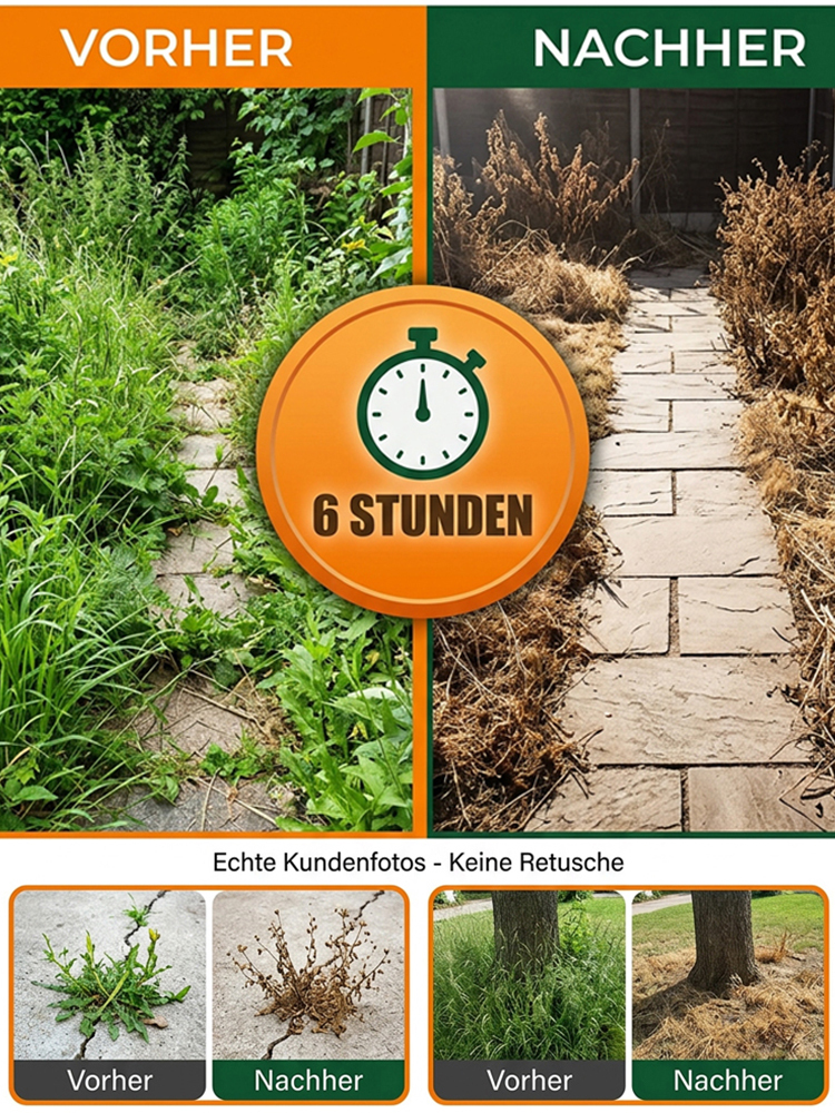 Hochkonzentriertes Unkrautvernichtungsmittel ✅ | 99 % Wirkung 🎯, einmal gesprüht – ein Jahr lang kein Unkraut 🌱🚫