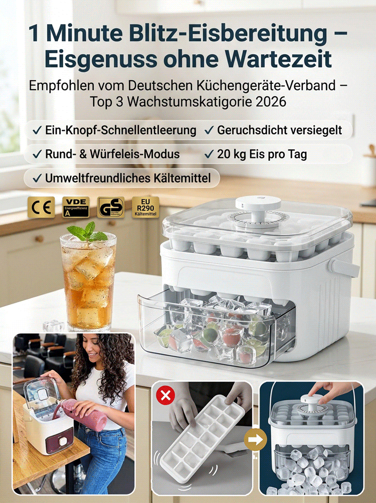 🧊【Verkaufsrang Nr. 1】Eiswürfelbereiter