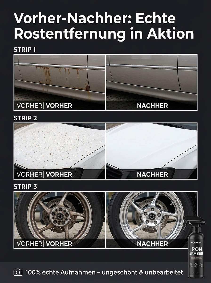 【Säurefrei, lackschonend】60-Sekunden-Rostentfernungs- und Reinigungsspray