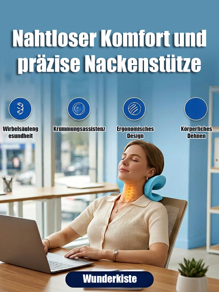 【Schlafen für eine gesunde Halswirbelsäule】C-förmiges Halswirbelsäulen-Massage-Korrekturkissen