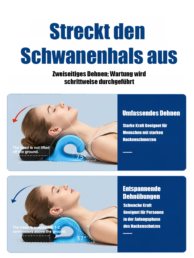 【Schlafen für eine gesunde Halswirbelsäule】C-förmiges Halswirbelsäulen-Massage-Korrekturkissen