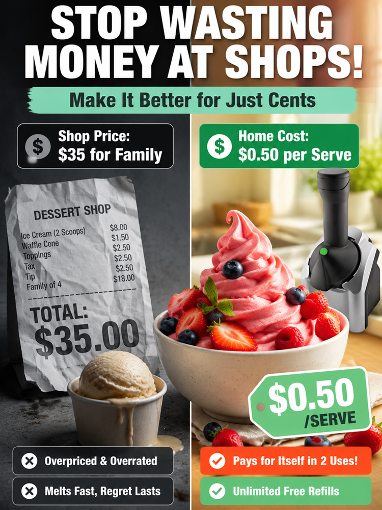 30‑Second Healthy Fruit Sorbet Maker | Make Creamy Ice Cream From Fresh Fruit At Home