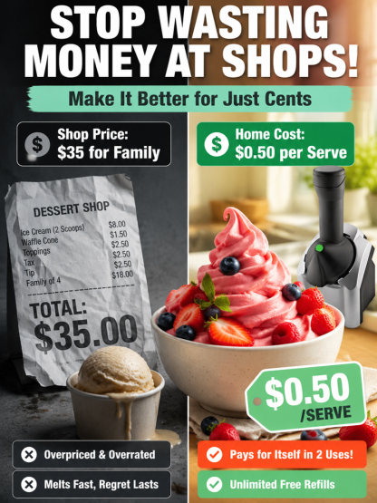 30‑Second Healthy Fruit Sorbet Maker | Make Creamy Ice Cream From Fresh Fruit At Home
