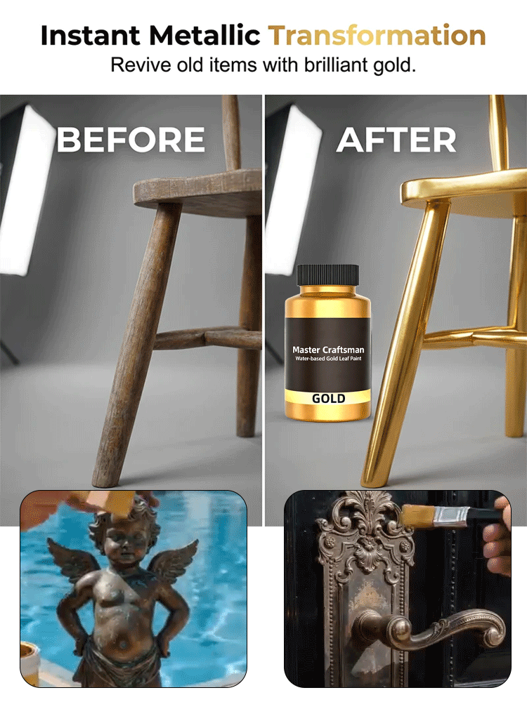 Quick-dry Long-lasting Gold Water-based Metallic Paint