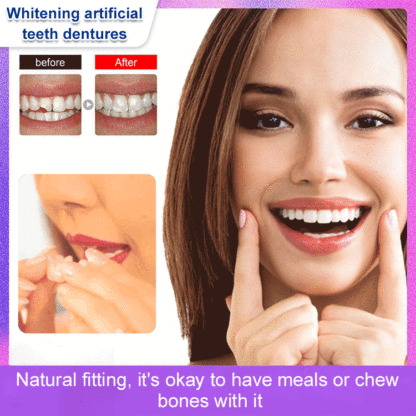 Whitening artificial teeth dentures