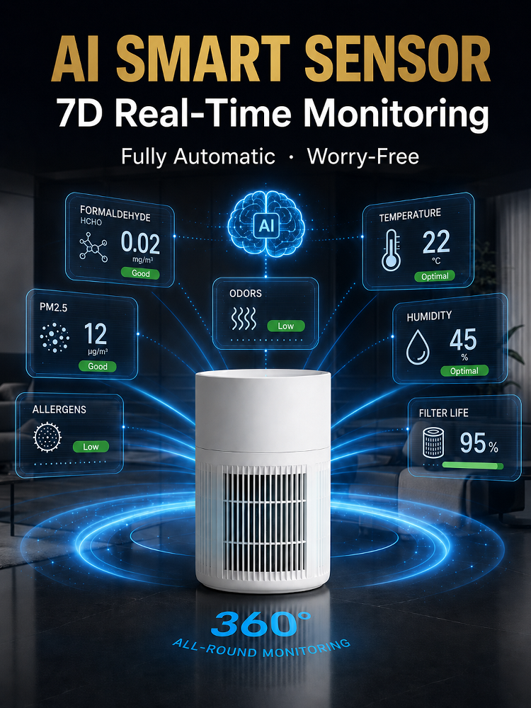 Negative Ion Home Air Purifier for Formaldehyde and Odor Removal