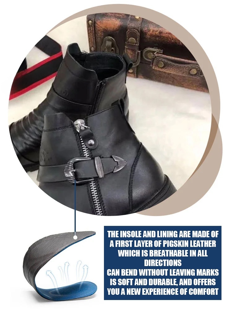 【80% Off Today】Spanish Imported Cowhide Leather Martini Boots 🥾