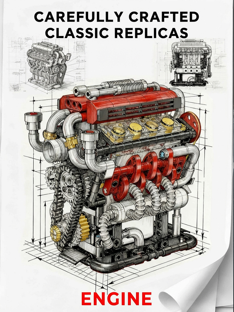 【Real Start Capable】Machine Technology V8 Engine Drive Group