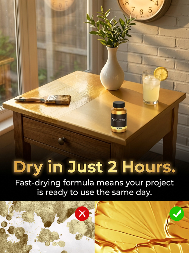 Quick-dry Long-lasting Gold Water-based Metallic Paint