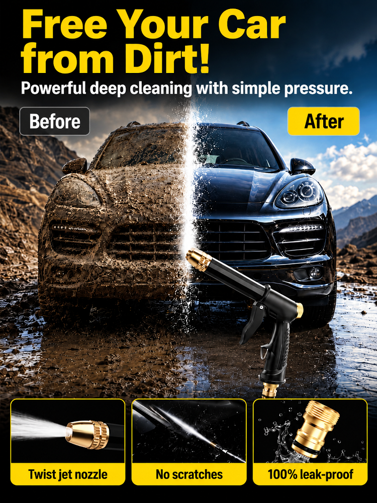 Hose‑Powered High‑Pressure Washer Nozzle | No‑Gas No‑Electric Garden Hose Cleaning Tool