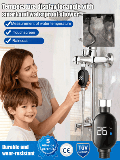Smart Waterproof Shower Head Temperature Display
