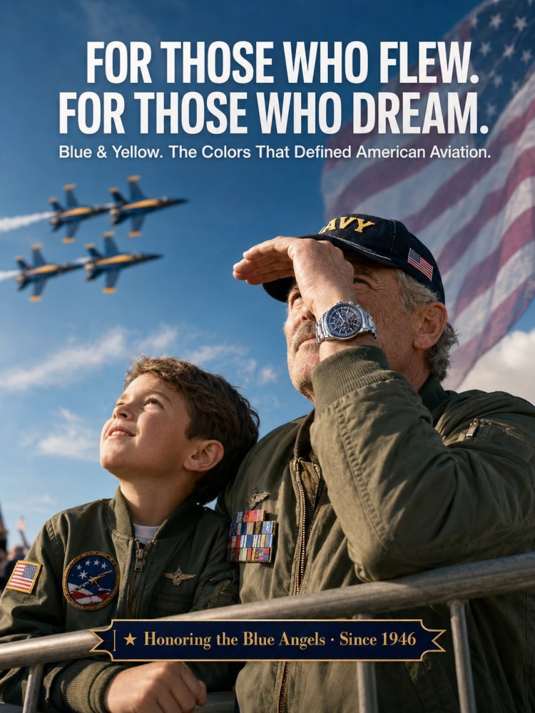 [Urgent Special Sale] Washington Exclusive: "Blu Angels" Pilot's Watch — Limited to the First 100 Customers Only!