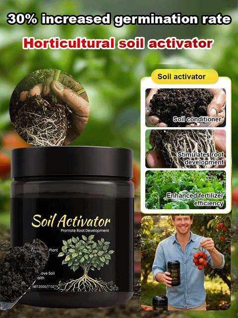 🌱✨ Upgraded Garden Soil Activator - 30% Higher Germination Rate & Root Boost. 💧 Water-Soluble Formula for All Potted Plants
