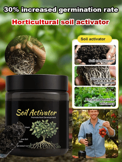 🌱✨ Upgraded Garden Soil Activator - 30% Higher Germination Rate & Root Boost. 💧 Water-Soluble Formula for All Potted Plants