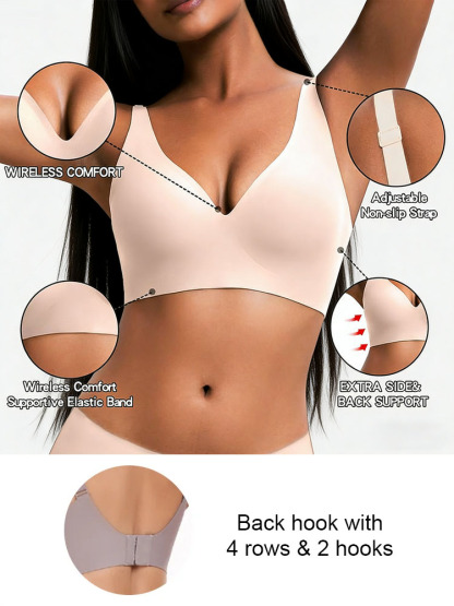 [Limited-time half price]Seamless Wireless Full-Coverage Bra