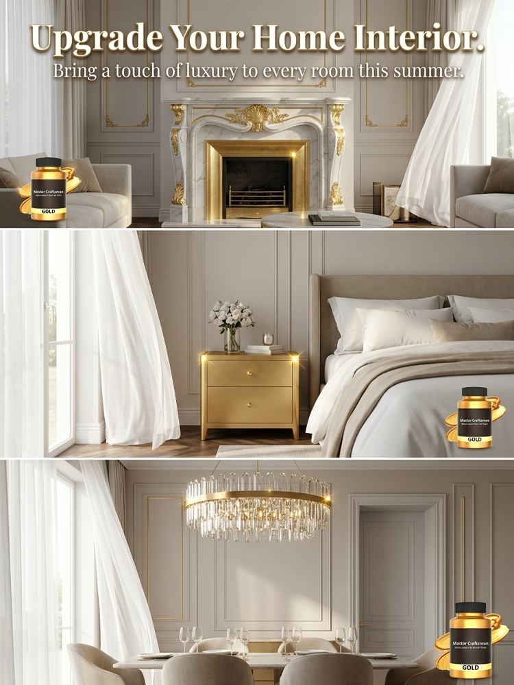 Quick-dry Long-lasting Gold Water-based Metallic Paint