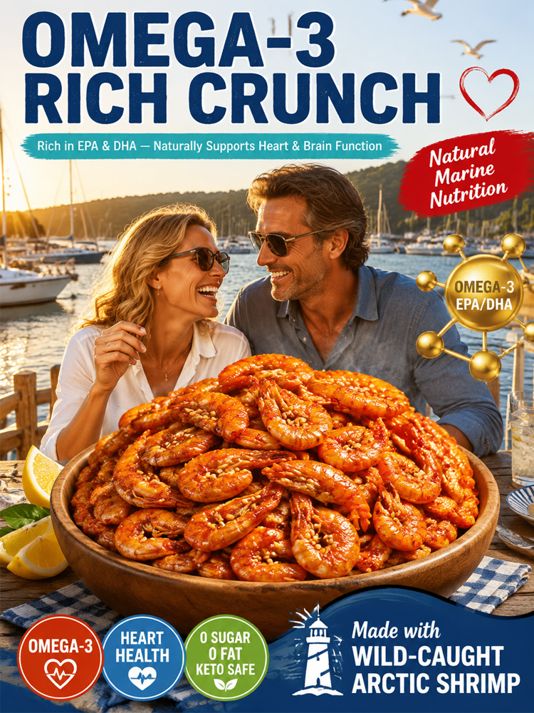 Mess‑Free Crispy Roasted Shrimp Snack | Zero Greasy Fingers, Keep Your Keyboard Spotless While Working & Gaming