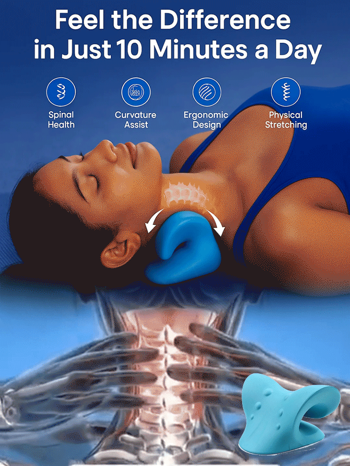 C-shaped Cervical Massage Correction Pillow for a Healthy Neck Sleep