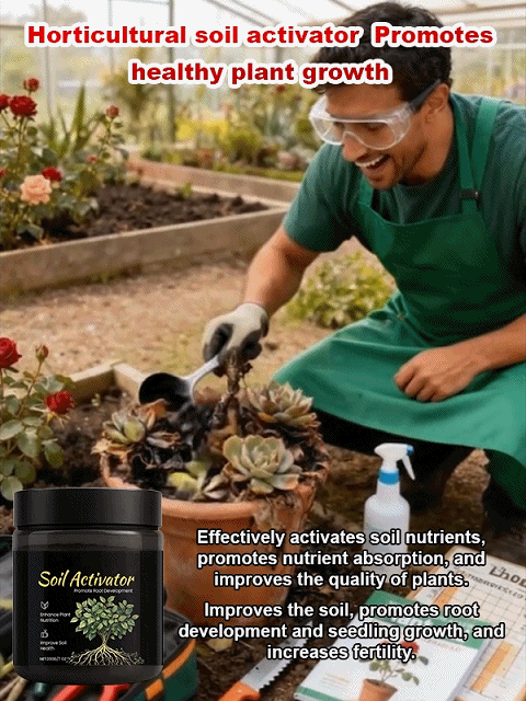 🌱✨ Upgraded Garden Soil Activator - 30% Higher Germination Rate & Root Boost. 💧 Water-Soluble Formula for All Potted Plants