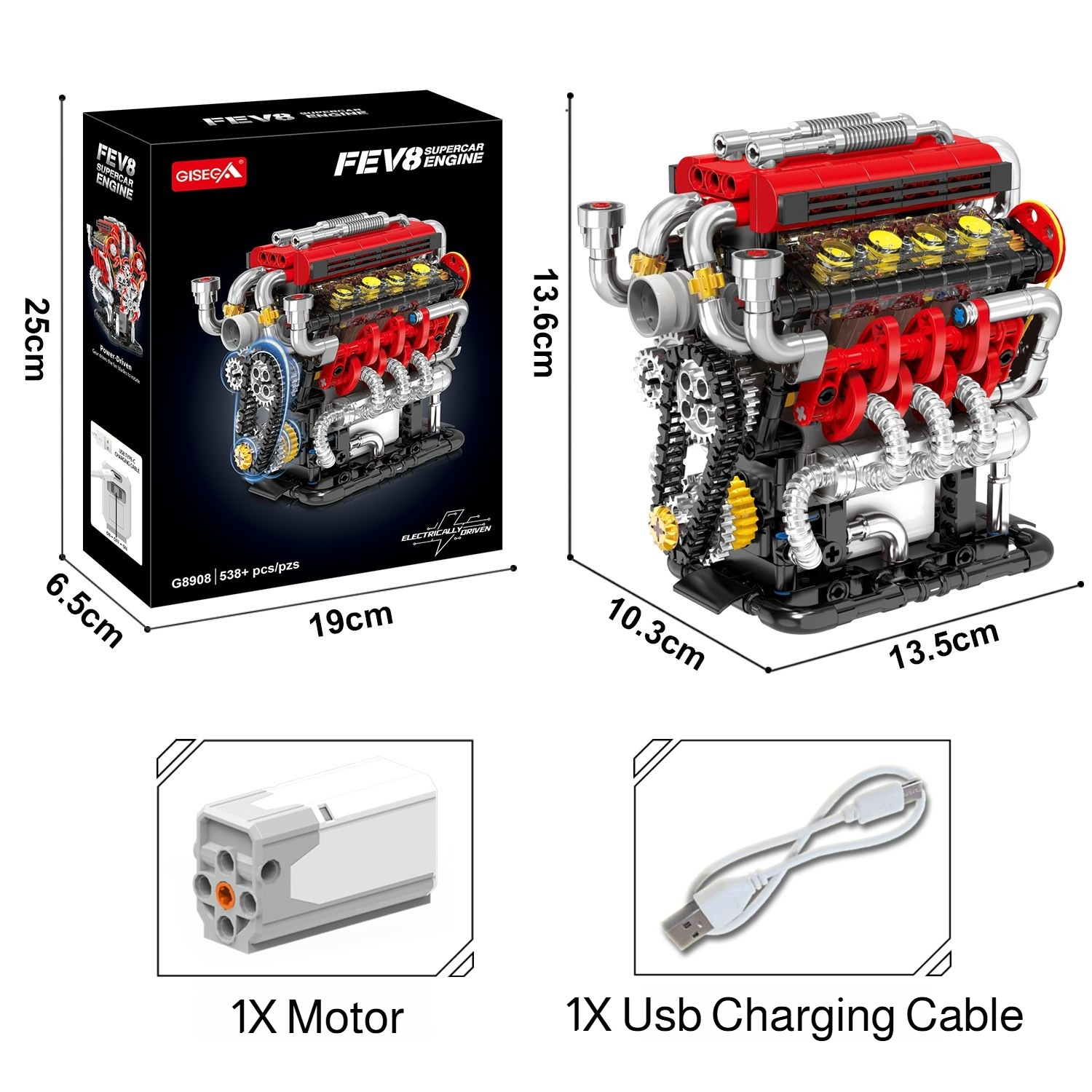 【Real Start Capable】Machine Technology V8 Engine Drive Group