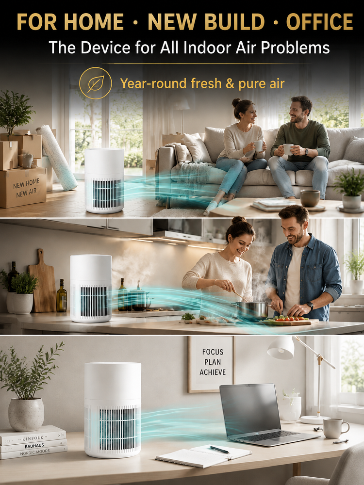 Negative Ion Home Air Purifier for Formaldehyde and Odor Removal