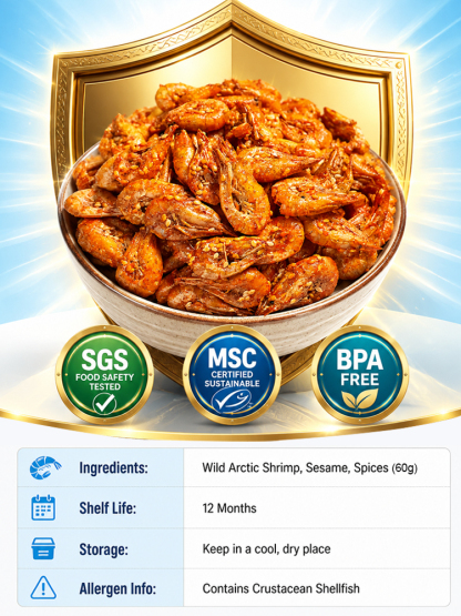 Mess‑Free Crispy Roasted Shrimp Snack | Zero Greasy Fingers, Keep Your Keyboard Spotless While Working & Gaming
