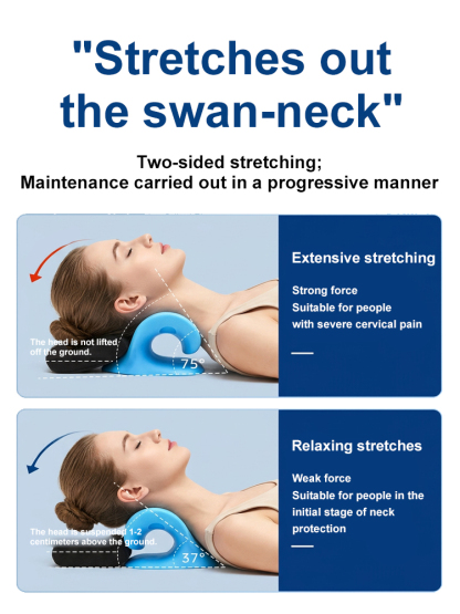 C-shaped Cervical Massage Correction Pillow for a Healthy Neck Sleep