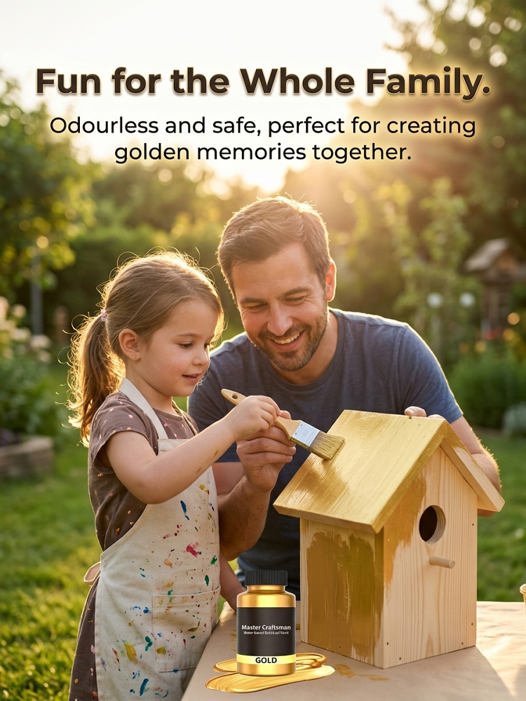 Quick-dry Long-lasting Gold Water-based Metallic Paint