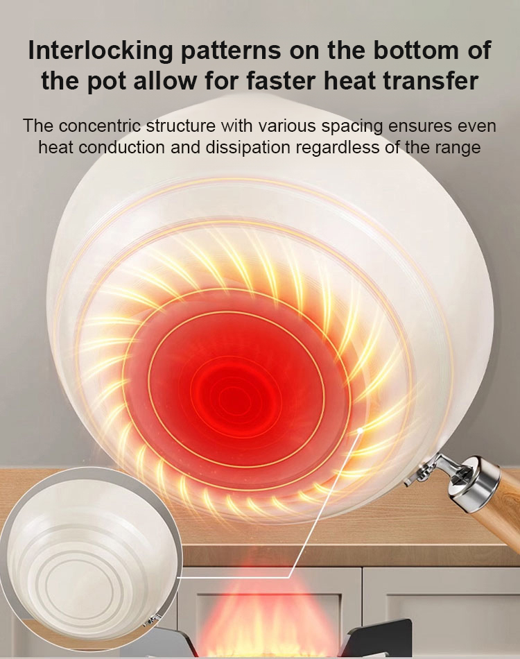 Shell ceramic glaze super non-stick pan