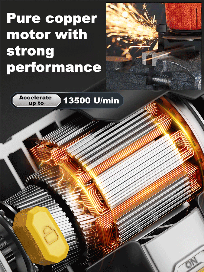 Mini lithium-ion angle grinder