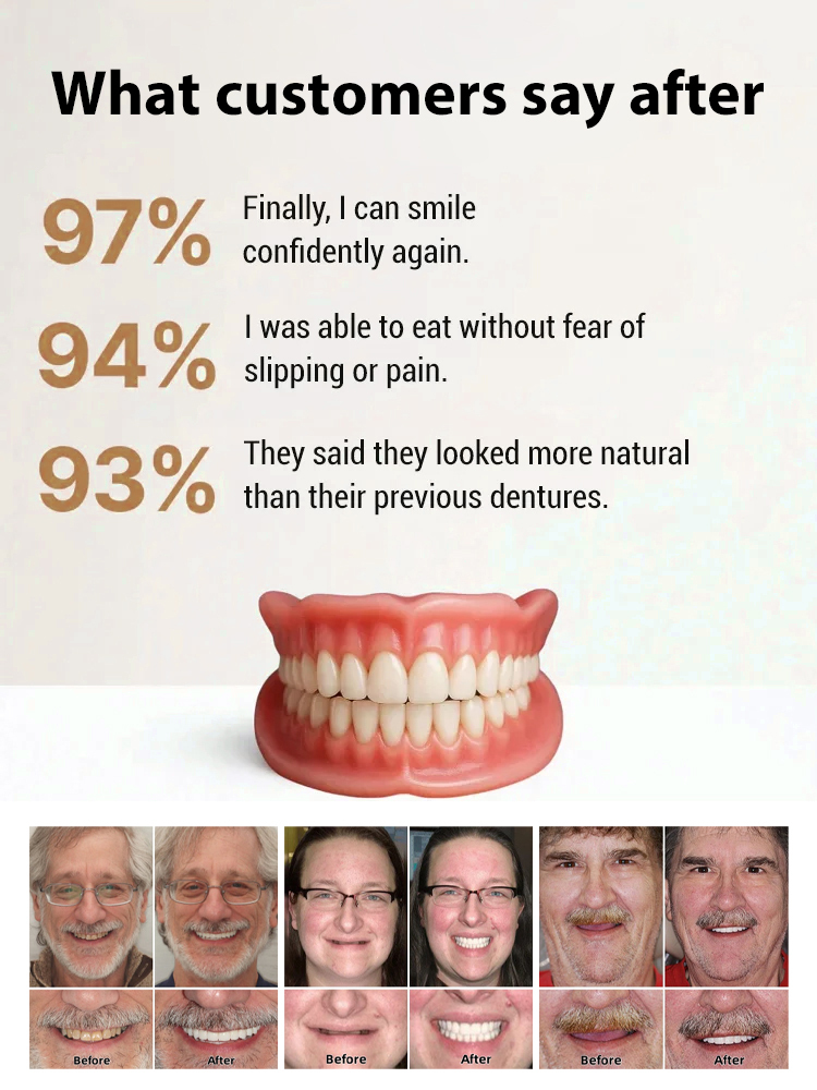 [No glue required, installs in 1 second] Denture Modification Kit