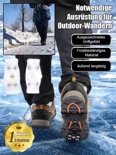 Eiskrallen Outdoor Unsichtbar ⚡ 5-Spikes | Rutschfrei für Schneewanderungen