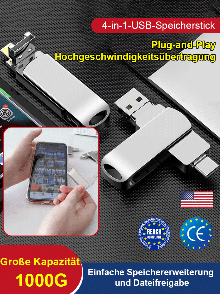 4-in-1 USB-Stick zur Speichererweiterung für Mobiltelefone