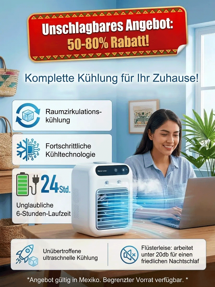  Tischklimaanlage mit Sprühnebelkühlung