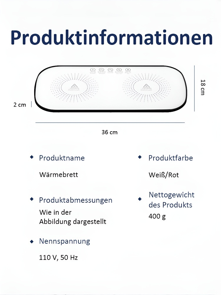 Neue intelligente Warmhalteplatte mit konstanter Temperaturregelung