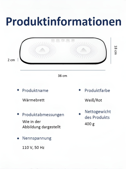 Neue intelligente Warmhalteplatte mit konstanter Temperaturregelung