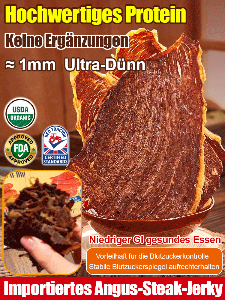 Angus-Rindersteak-Knabbereien mit hohem Proteingehalt zur Steigerung der Energie.