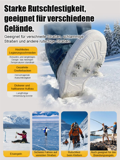 Eiskrallen Outdoor Unsichtbar ⚡ 5-Spikes | Rutschfrei für Schneewanderungen