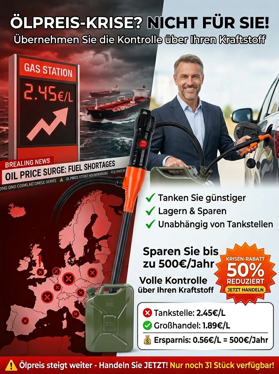Elektrische Ölabsaugpumpe | Abnehmbar & Tragbar