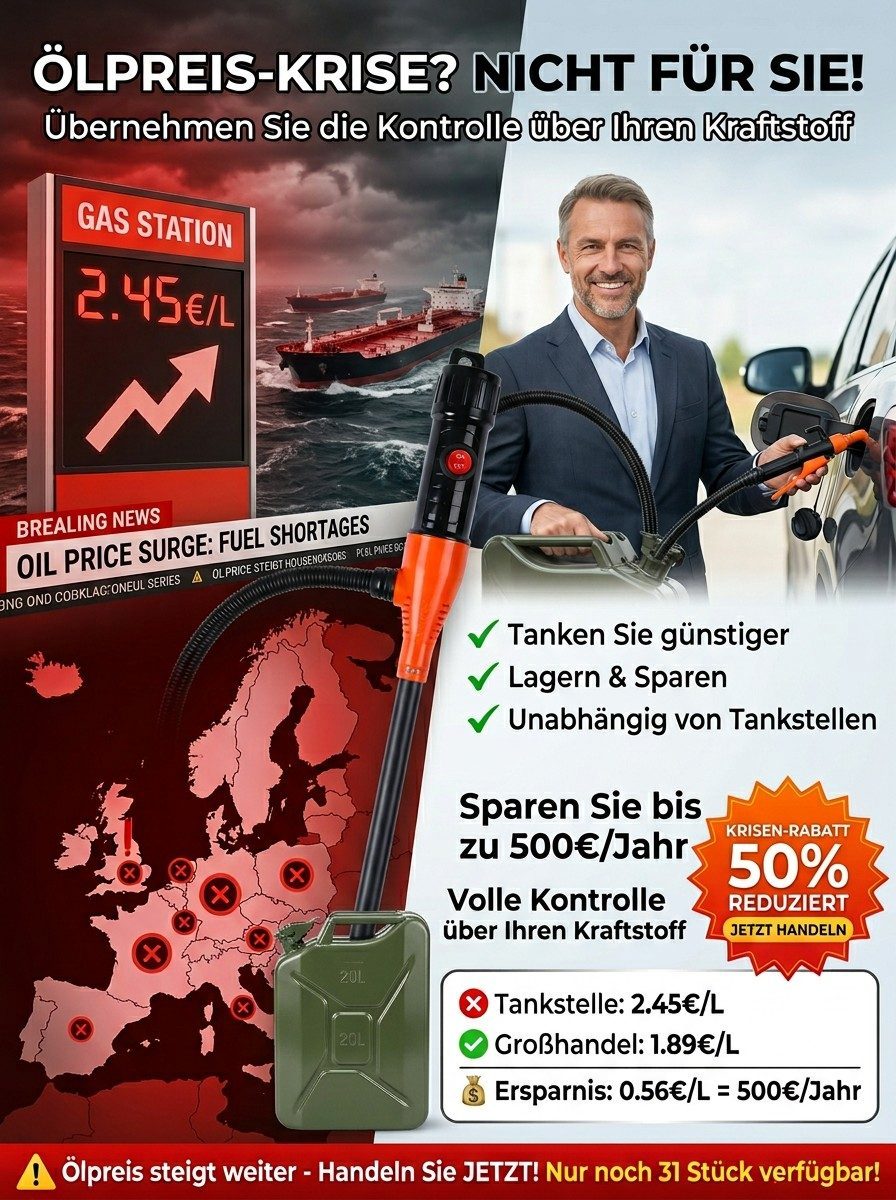 Elektrische Ölabsaugpumpe | Abnehmbar & Tragbar